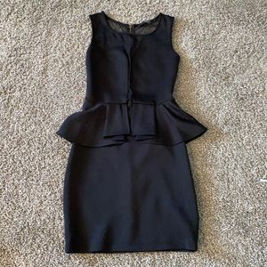 Black Guess peplum dress. Size S